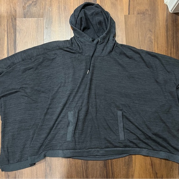 Athleta Charcoal Hooded Poncho - Picture 1 of 3